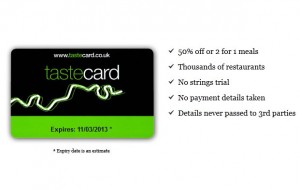 Free Taste Card Free Taste Card 300x190 Free Taste Card 50% off at Restaurants