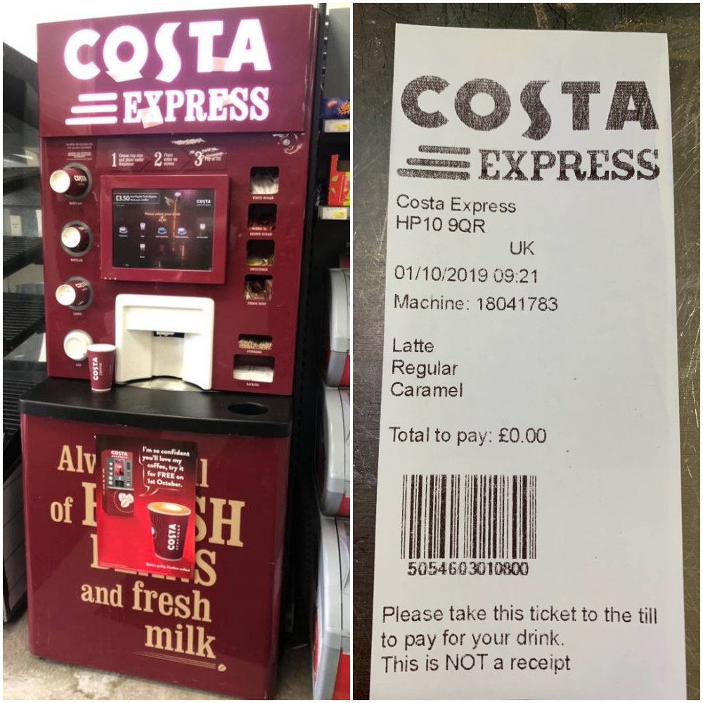 Free costa express clearance