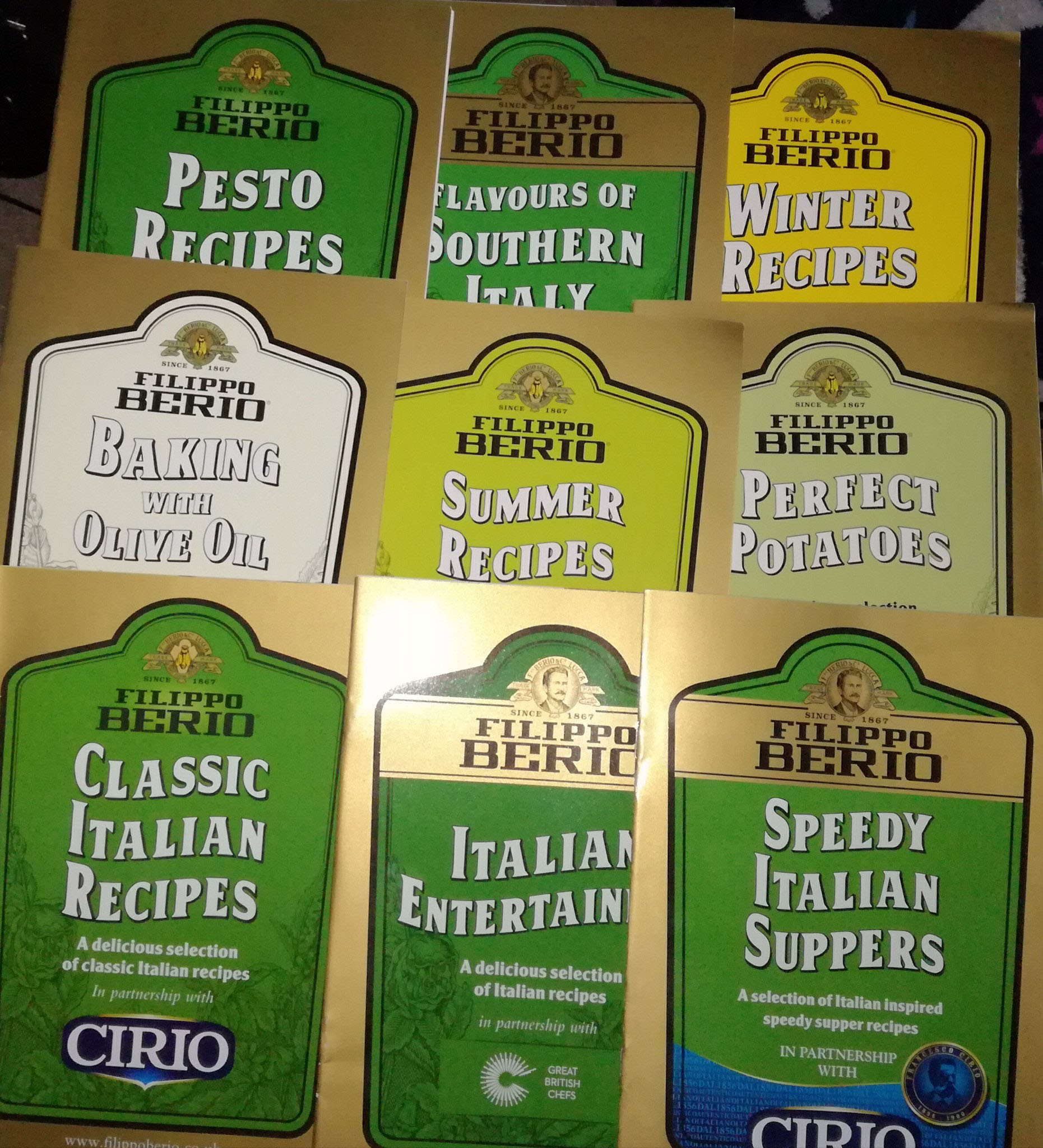 Free Filippo Berio Italian Recipe Books