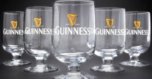 6 Free Classic Guinness Glasses