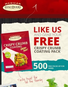 Free Pack of Discovery Foods Crispy Crumb Coating (Live Again)