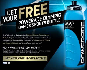 Free Powerade Olympic Games Sports Bottle