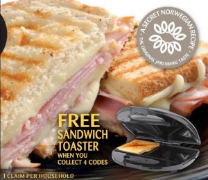 Free Sandwich Toaster – Worth £25
