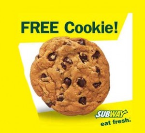 Free Subway Cookie