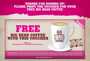 Free Big Bean Coffee