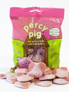 MARKS AND SPENCERS PERCY PIG GUMS. 3-7-2010 PIC BY IAN MCILGORM