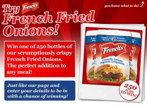 Free Tub of French's Fried Onions
