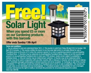 Free Solar Light from Poundland