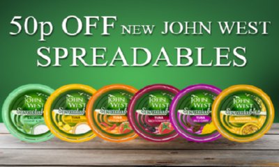 Free 50p Off John West Spreadables Coupon