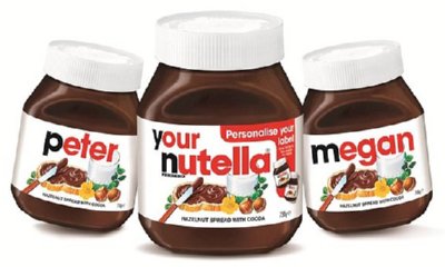 Free Personalised Nutella Label