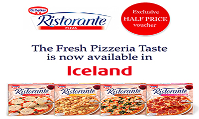 Half Price Ristorante Pizza Coupon at Iceland