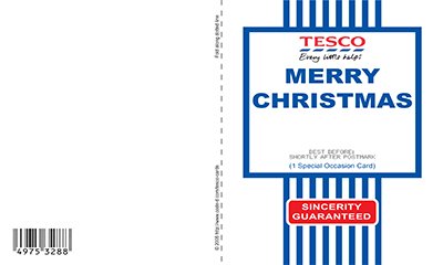 Free Tesco Value Christmas Card