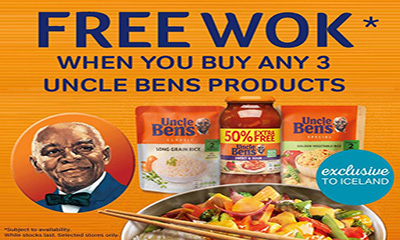 Free WOK with 3 Uncle Ben’s Products