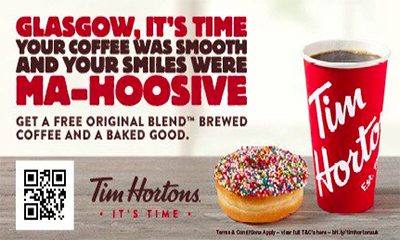 Free Tim Hortons Coffee & Baked Good