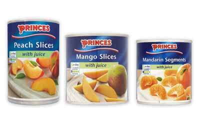 Free Can of Princes Peach, Mango or Mandarins Slices