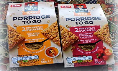 Free Duo Pack of Quaker Porridge To Go Squares