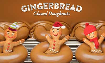Free Krispy Kreme Gingerbread Glazed Doughnut