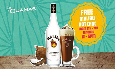 Free Malibu Hot Chocolate at Las Iguanas