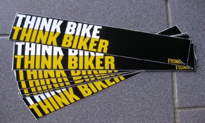 Free Think Bike Think Biker Sticker