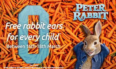 Free Peter Rabbit Ears for Every Child at Odeon