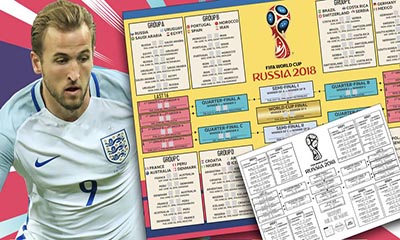 Free World Cup 2018 Wall Chart