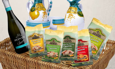 Free Filippo Berio Fizz and Nibbles Hampers