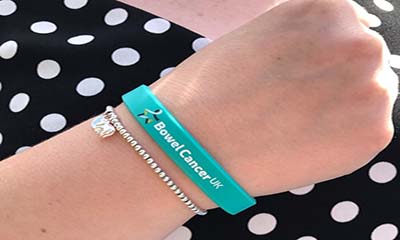 Free Bowel Cancer UK Wristband