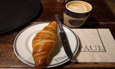 Free Coffee & Croissant at PAUL