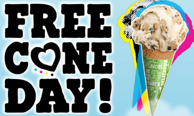 Free Ben & Jerrys Ice Cream Cone