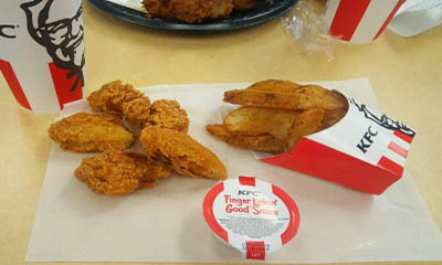 Free KFC Fries, Hot Wings or Wedges