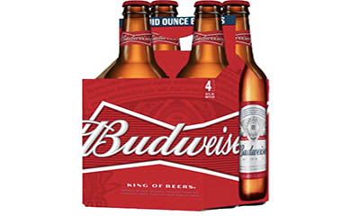 Free Budweiser Bottles (4 Pack)
