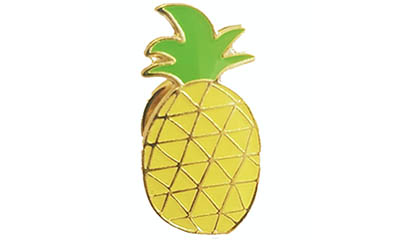 Free Pineapple Pin Badge