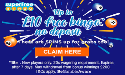 Up to £10 Free Bingo Money*