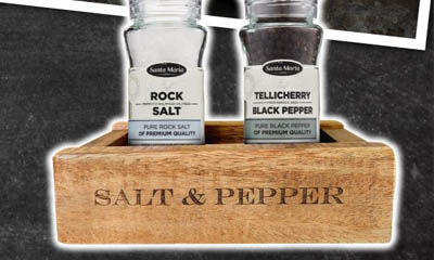 Free Rock Salt and Black Pepper Tray