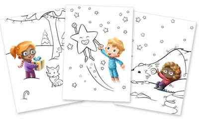 Free Personalised Christmas Colouring Book