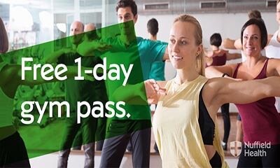 Free Nuffield Health 1 Day Gym Pass