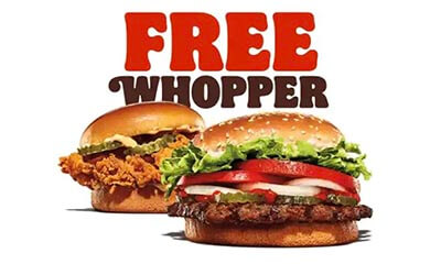Free Burger King Whopper