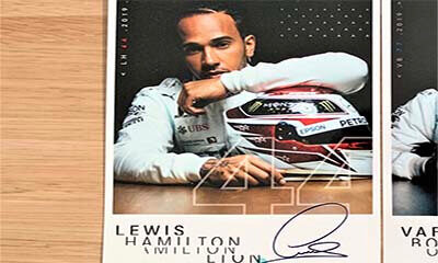 Free F1 Driver Autograph Cards