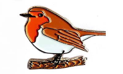 Free Robin Pin Badge & Certificate