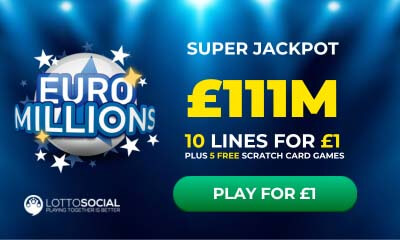 Free EuroMillions Tickets – £111m Super Jackpot!