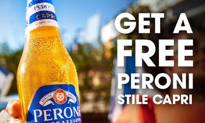 Free Peroni Capri Drink