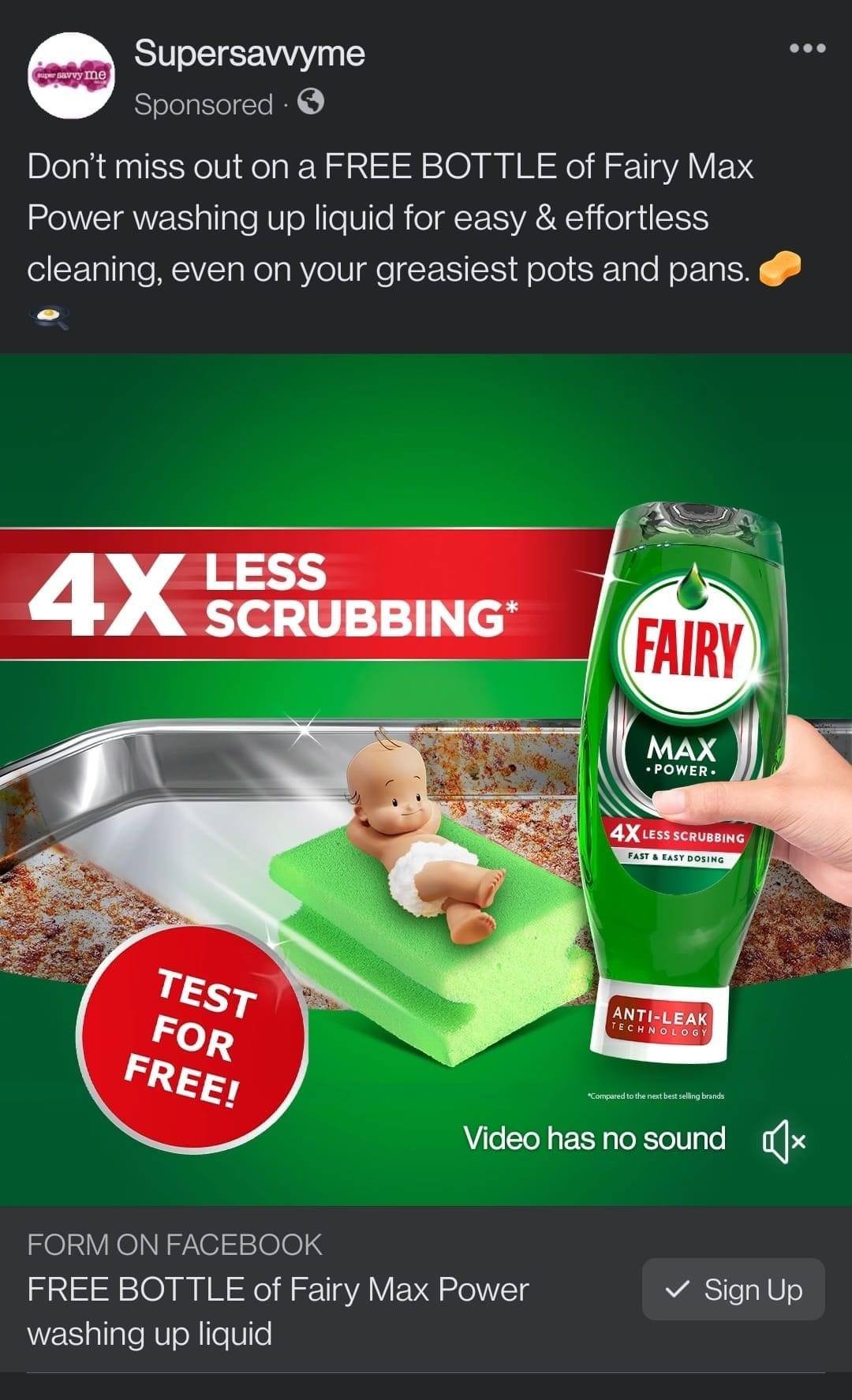 Fairy-Max-Power Free Bottle of Fairy Liquid Max Power