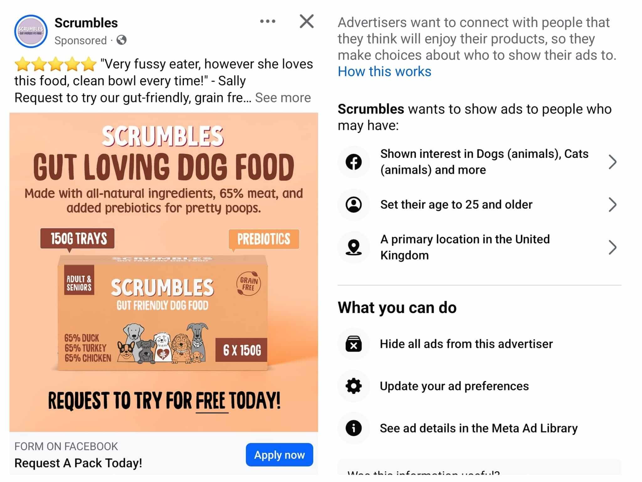 scrumbles Free Scrumbles Dog Food Pack