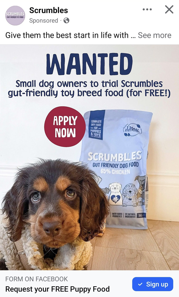 Free-Scrumbles-Puppy-Food Free Scrumbles Puppy Food