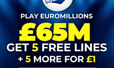 Free EuroMillions Tickets – £65 Million Jackpot!