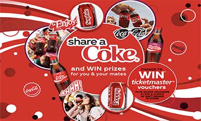 Free Coca-Cola Voucher & £20 Ticketmaster Gift Cards