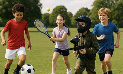 Free Children’s Football Sessions, Paintball Game & More