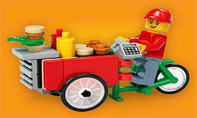 Free LEGO Bike Burger Cart