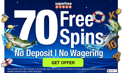 70 Free Bingo Spins – No Deposit & No Wagering