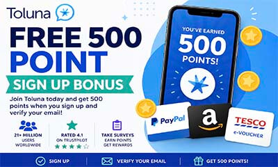 Free 500 Point Sign Up Bonus